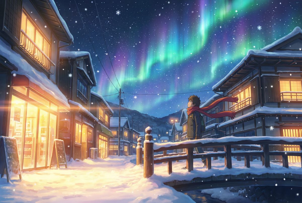 溏心冬日雪景视频